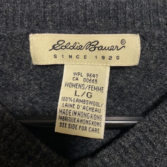 Eddie Bauer 100% lambs wool sweater size L - Picture 4 of 7